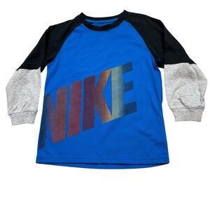 Brand new with‎ Tags Boys Nike Raglan Sleeve Long Sleeve Logo Graphic Shirt 5